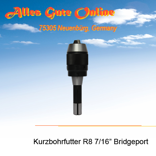 CNC Bohrfutter R8 Bridgeport 7/16-20UNF 1,0-16mm